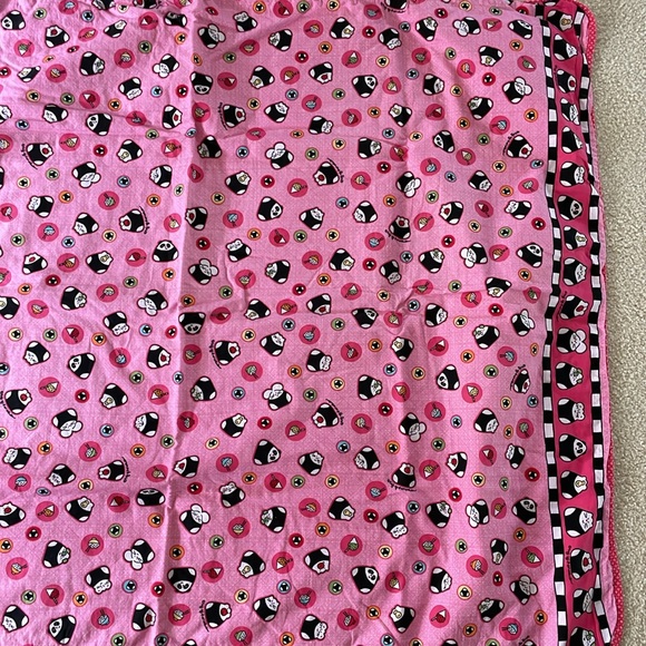 Taj kids blanket, pink with spam musubi characters.  Approximately 42” x 33” - Picture 2 of 4